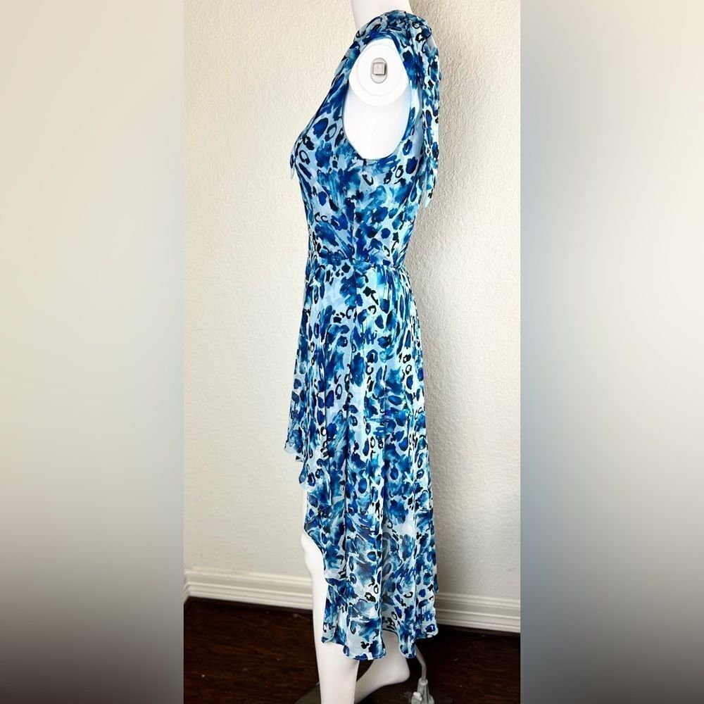 Joseph Ribkoff Water Color Asymmetrical Dress - Picture 4 of 14